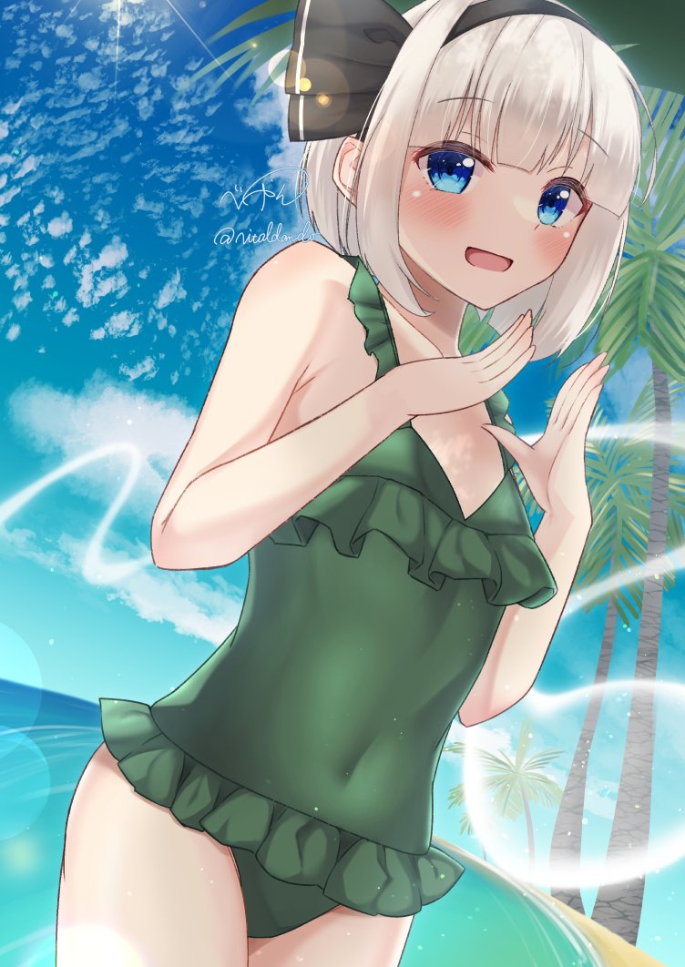 魂魄妖夢 ,半霊 「#今年も残りわずかなのでお気に入りの4枚を貼る 今年もいっぱい妖夢ちゃん描きまし」|べーやん@C103二日目西う47bのイラスト