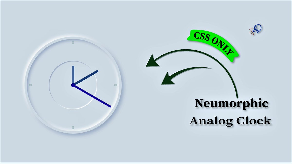 ProgrammingTT's tweet photo. Neumorphic Working Analog Clock Using CSS Only |

Link: https://t.co/l3fA0xd7tQ

#html #HTML5 #CSS #webdesign #webdevelopment #webdeveloper #webdevelopers #frontend #FrontEndDevelopment #uidesign #Coding #javascript #DEVCommunity #webdev #100DaysOfCode #100daysofcodechallenge https://t.co/f2sqGpBcZT