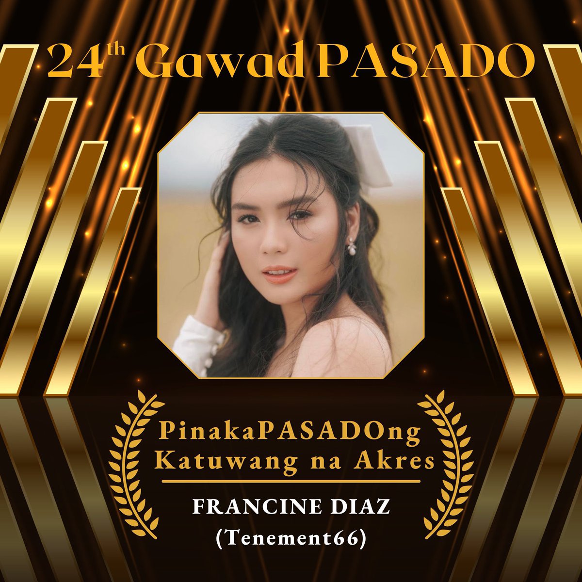 teamfcdbisdak's tweet photo. Congratulations, @francinecarreld! We are so proud of you. Indeed, hard work has paid off as you received an award — PinakaPASADOng Katuwang na Aktres. Continue to shine like you always will, and we are here to support you in your journey. 🤎

#FrancineDiaz | #GawadPasado2022 https://t.co/Wc260E72V9