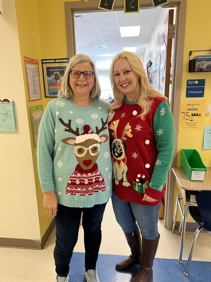 Reindeer, Jingle Bells and long time colleagues!