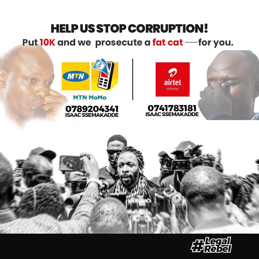 IsaacSsemakadde's tweet photo. REBELS: @ODPPUGANDA #Akokolan #Abodo has given factually incorrect, legally dubious & contradictory reasons for withdrawing the Basajjabalaba #corruption case. On Wed—21 Dec—we’ll sue them if corrective action hasn’t been taken. Support us with a donation. #PigaMeza #BangTheTable https://t.co/Ana5p46kD2