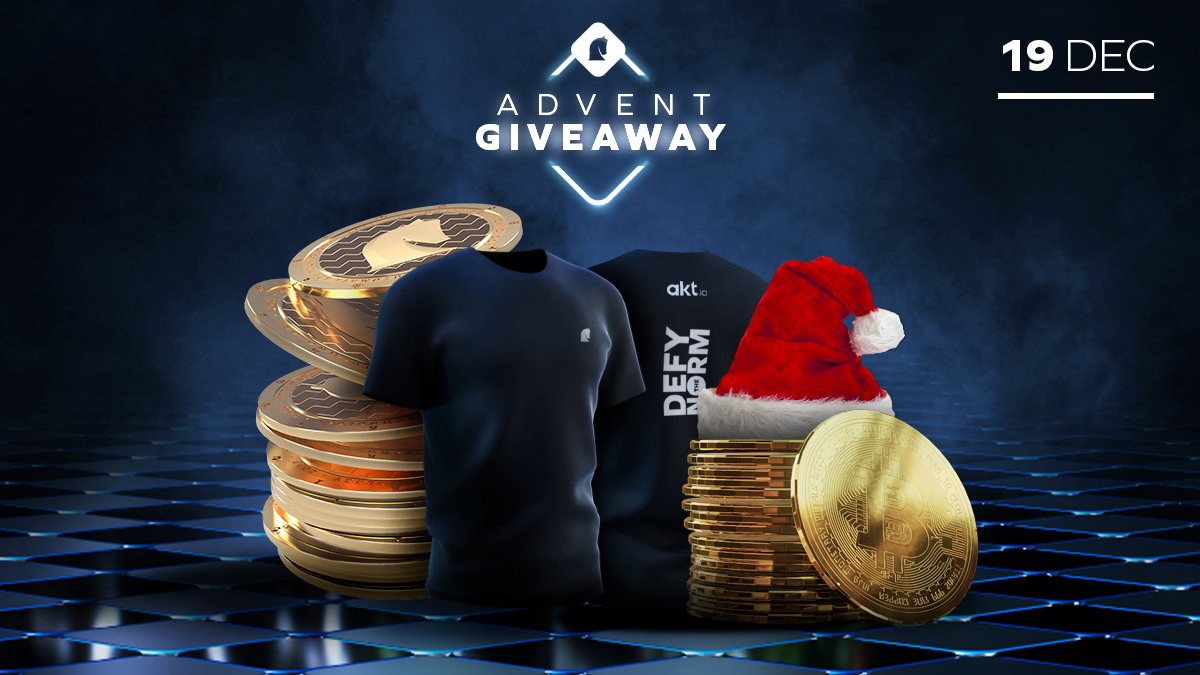 #Santaiscoming 🎅

#Adventcalendar - DAY 19 🚀

Today, win 100 $AKTIO coins + 20€ of $BTC + an #AKTIO Tshirt 🎁

The #game? Simply #RT this tweet and tag a friend today until 23h59 to participate! 🎄

Game on! 🍀

#christmas #giveaway