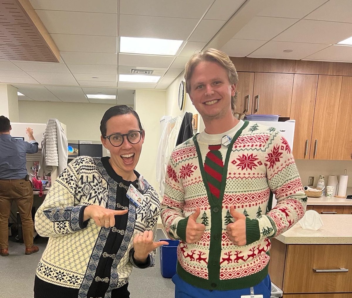 DukeRadOnc's tweet photo. Duke #RadOnc feeling the holiday spirit in our @DukeCancer clinic ✨🎁☢️ https://t.co/2VO7y4DW9L