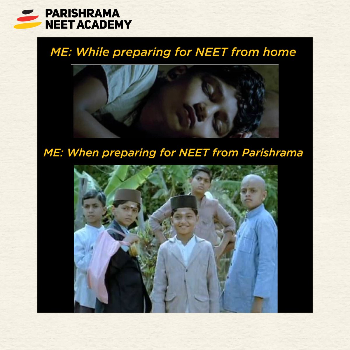At Parishrama learning is a joyous experience ✅ being around with like minded people helps in understanding difficult topics through discussions.                                            If you agree on this 😀 drop a ♥️                  #memes #neetmemes