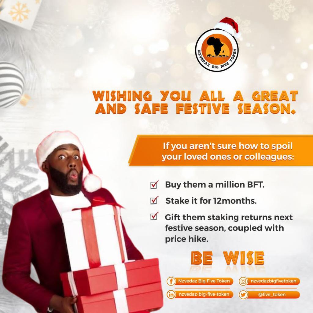 five_token's tweet photo. 🎉🎊| 𝐓'𝐢𝐬 𝐚 𝐒𝐞𝐚𝐬𝐨𝐧 𝐭𝐨 𝐛𝐞 𝐣𝐨𝐥𝐥𝐲 - wishing you all a joyous festive. May we make this the last season with Financial uncertainties by gifting ourselves the BFT seed. Plant it in staking &amp; see your #BFT multiply over the next 12 months. 

🧡 Enjoy.

#𝐁𝐅𝐓 https://t.co/Gbh1X4Ho0Z