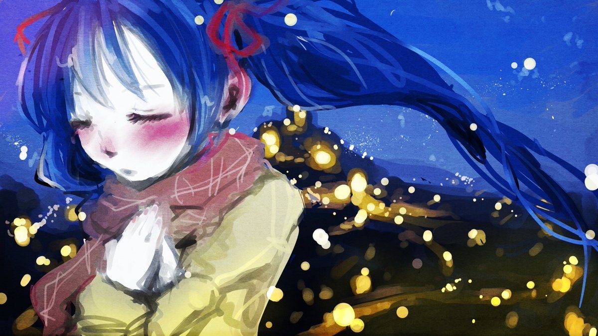 初音ミク「Freesia(再掲-自作曲用絵)#初音ミクイラスト 」|いびりょ（チー牛描いた人）のイラスト