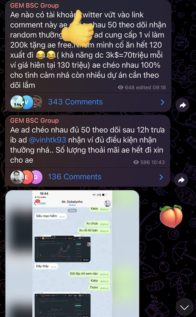 Post này cho ae tương tác Twitter chéo nhau , Mọi người tương tác Like Coment với nhau đi nhé 
- Nhớ 2 năm trước từng cho ae chéo nhau cả nhóm Gem BSC ăn kèo air 500 triệu đấy 
- Dowtrend thì ae chéo nhau mà làm air đi nhé thấy ae tương tác nhìn vẫn nhiều ae khổ quá