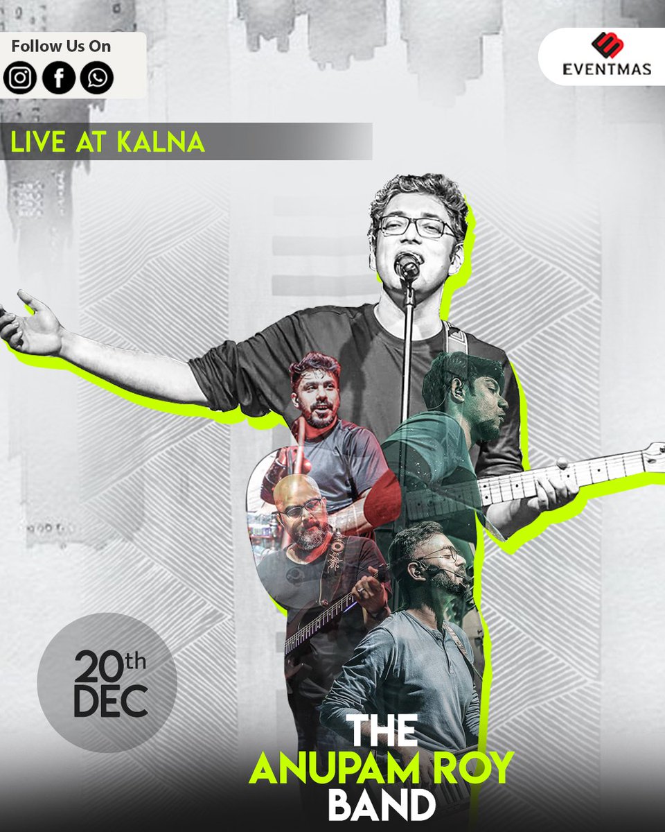 EventmasIndia's tweet photo. Event Update :
Catch The @aroyfloyd Band live performance tomorrow at Kalna !
.
.
#Eventmas #Tarb #AnupamRoy #TeamEventmas #EventmasExclusive #TalentManagement #Live #WeCreateYouCelebrte https://t.co/mFsezIE7h2