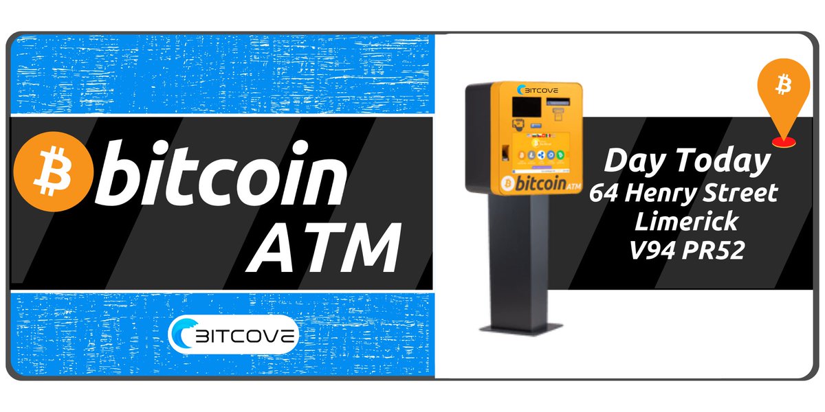 Bitcoin_Ireland's tweet photo. Did you know that you can buy #Bitcoin and other #cryptocurrencies locally in #Limerick?
Check out one of our many #BitcoinATMs located around #Ireland
#blockchainireland #batm #BitcoinIreland #HenryStreet #LimerickCity https://t.co/NY2lAYoaN4