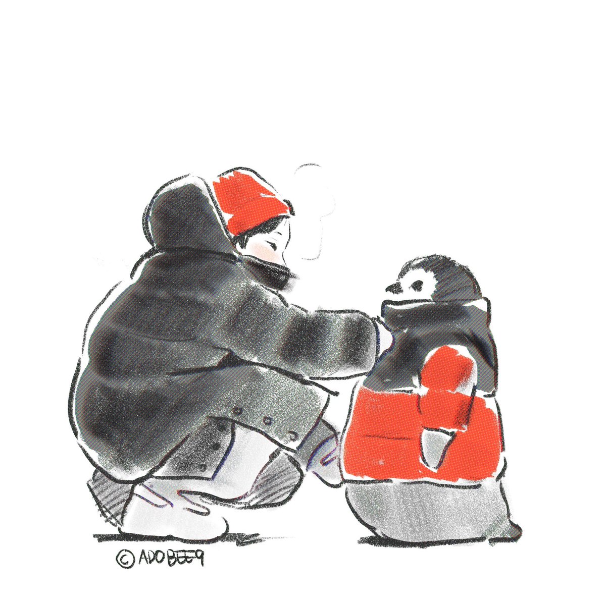 ADOBEE9's tweet photo. ❄펭귄도 패딩 입어야 할 날씨❄ https://t.co/XOa3prbP2P