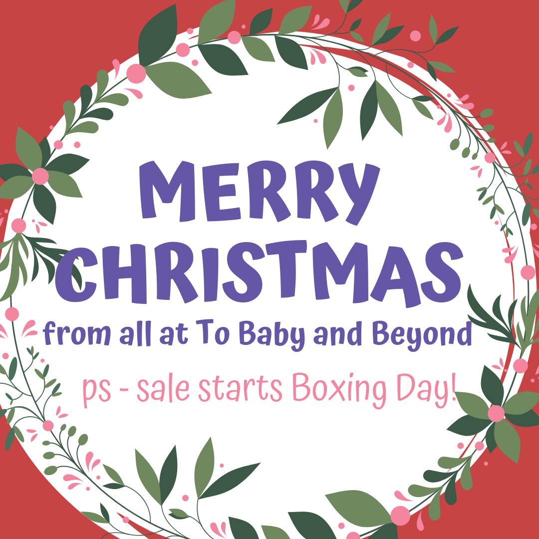 🎄🎁Merry Christmas from all of us here at To Baby and Beyond!💜
😊We wish you all a peaceful, relaxing and healthy festive holiday.🌟