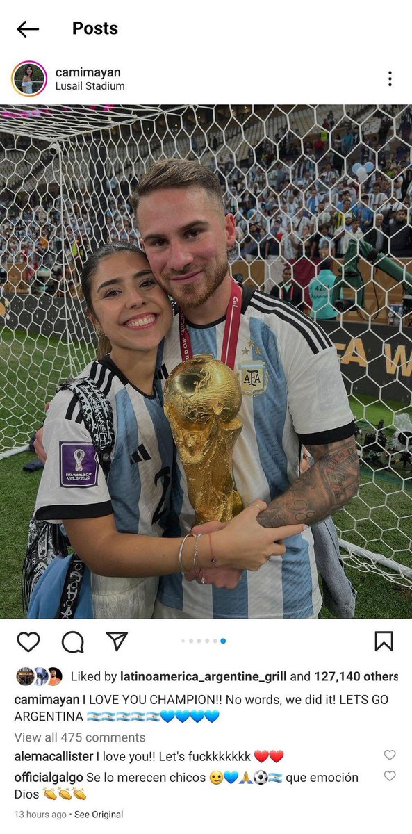 Alexis Mac Allister’s message for his wife got lost in translation 🤣🇦🇷
