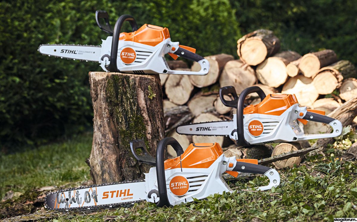 NWoodJournal's tweet photo. Updated battery saws and security equipment from Stihl: In February we wrote about the new Stihl MSA 300 battery saw, and recently we tested it. Now, Stihl has also presented updates on the MSA 160, 200, and 220 models. Not only that: A new helmet and… https://t.co/F4s9QTWlsw https://t.co/eyuIp979Go