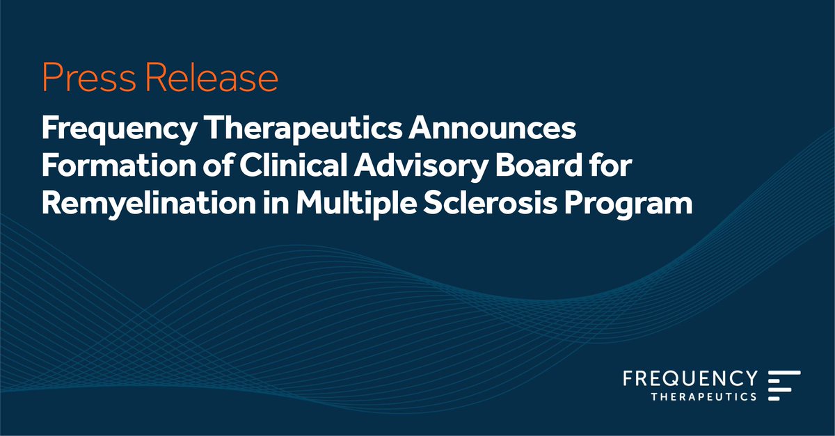 Thrilled to announce the world-class neurologists and drug developers on our new Remyelination Clinical Advisory Board to help support our multiple sclerosis program – and that Nobel laureate, Dr. James Rothman, has joined our Regen Med Advisory Board. bit.ly/3BLDbc6