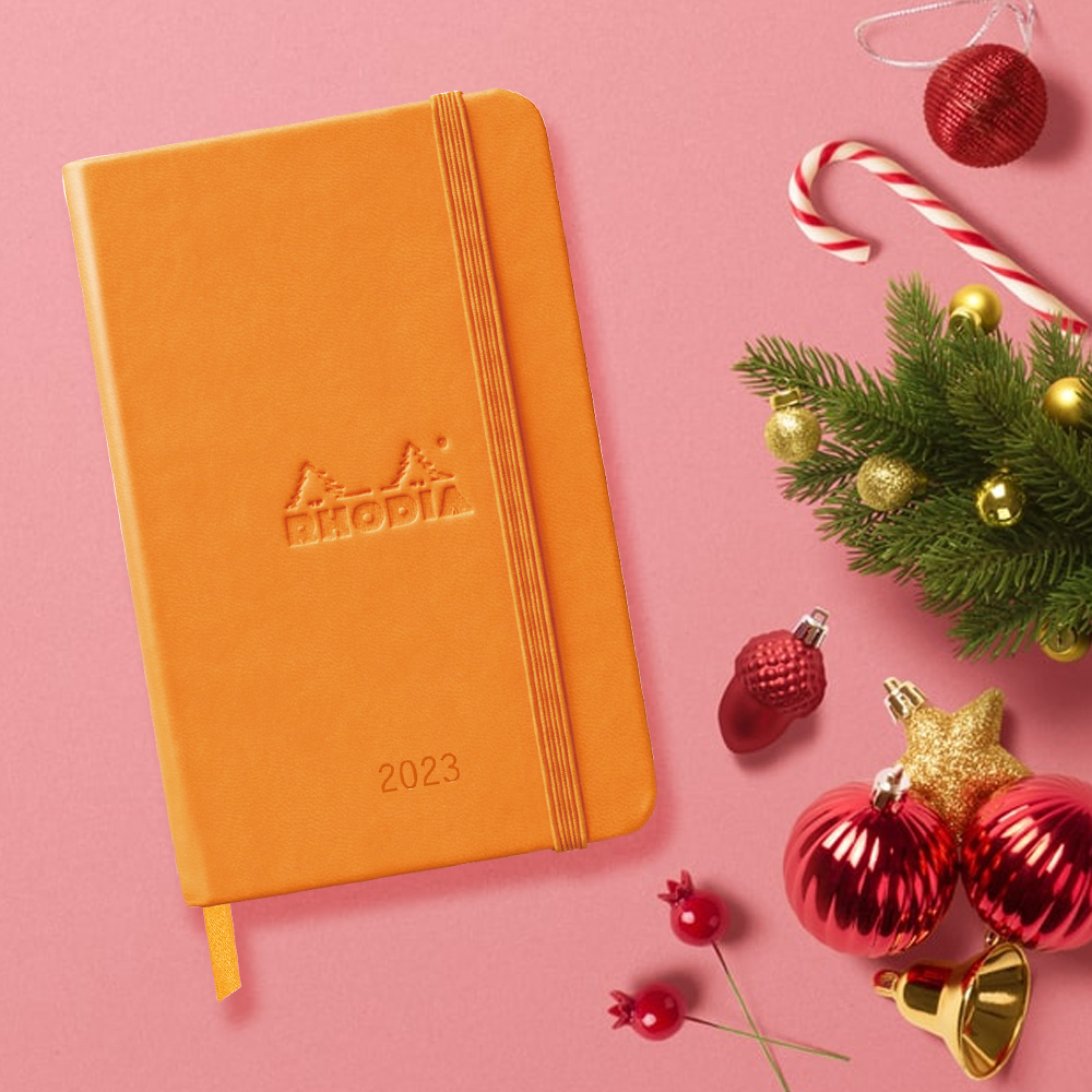 A Rhodia year diary and planner, your perfect companion for 2023. A great gift for anyone who loves writing, collects stationery, or maybe needs a resolution to be more organised...

Available in a range of 8 colours.