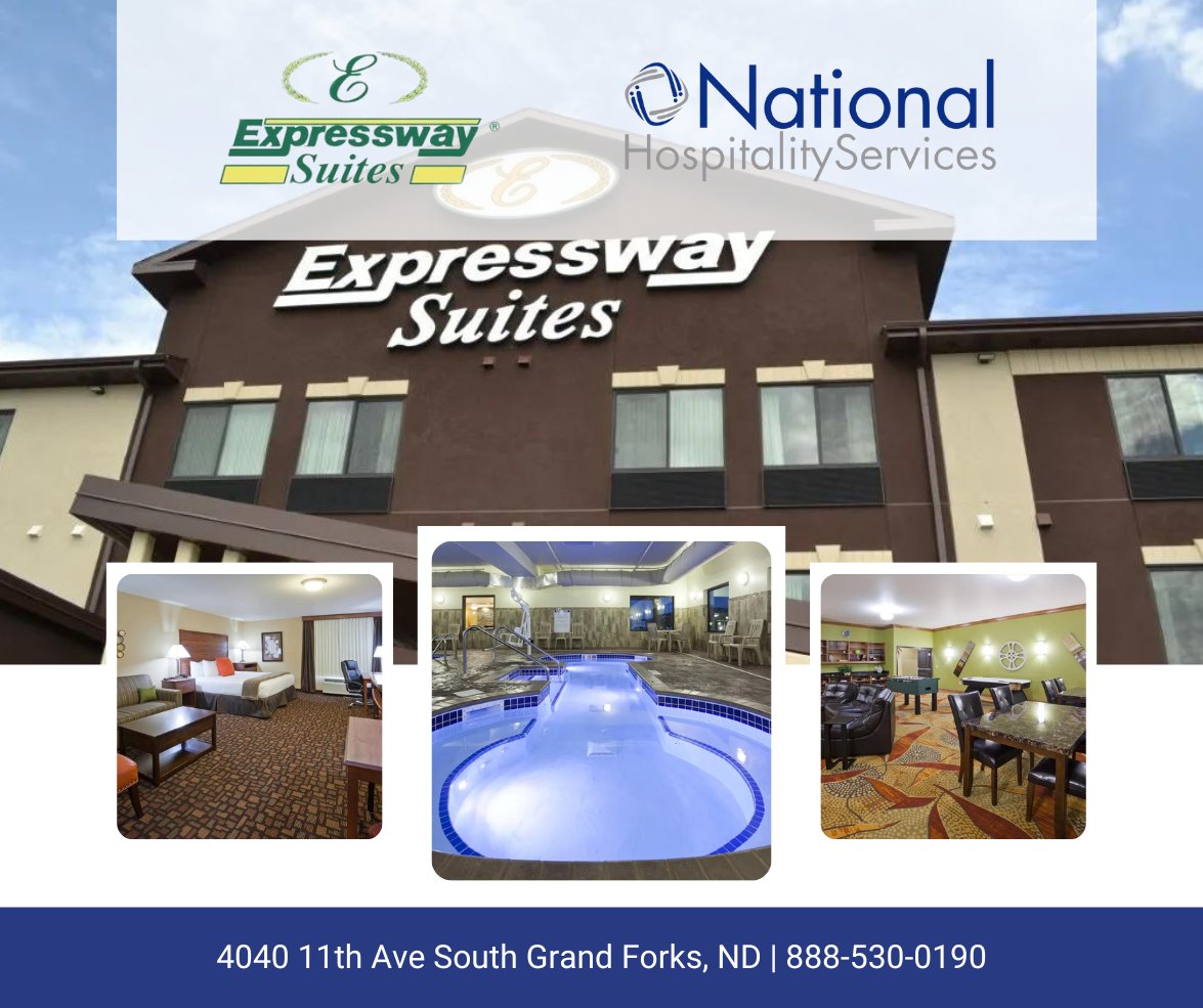 NHSHotels's tweet photo. We are thrilled to announce the addition of the Expressway Suites in Grand Forks to the NHS Portfolio!

Book your next stay | https://t.co/D1LcKV6N3Y https://t.co/l06LKuHcAG