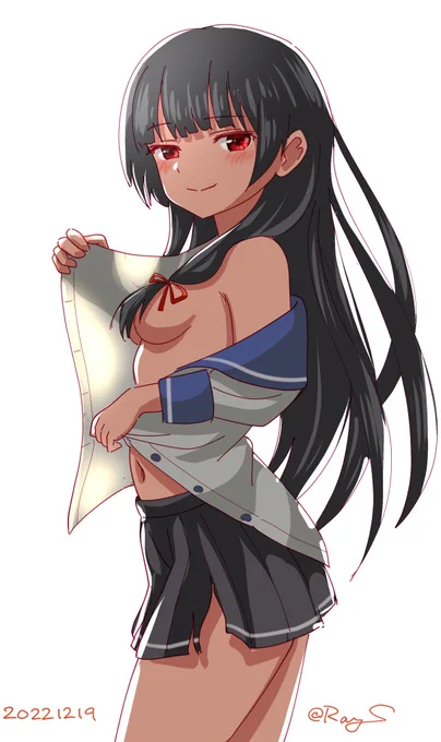 前面を大破しがちな磯風さん#艦これ版深夜の真剣お絵描き60分一本勝負#艦これ版真剣お絵描き60分一本勝負_20221219 