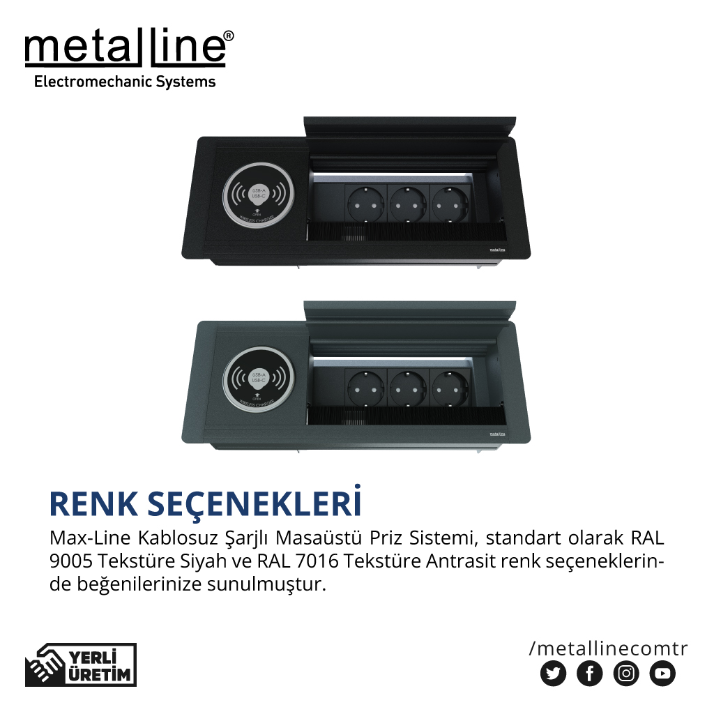 Metallinecomtr's tweet photo. Max-Line Modelimiz Şimdi Satışta! Hemen Keşfet!

Max-Line Kablosuz Şarjlı Masaüstü Gömme Priz Sistemi; ara bağlantı elemanı ihtiyacı duymadan telefonunuzu şarj edebilmenizi sağlar.

Hemen Keşfet
https://t.co/rXiH7PbizH https://t.co/VqIYLvEOow