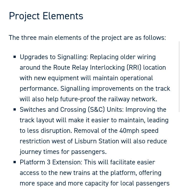 FundTheNINE's tweet photo. For those that are not aware, here are the work details and time frames.

The works are extending the length of platform 3.

Note how the #Knockmore line is highlighted, could this be a sign of things to come? 👀 https://t.co/AZxJTkqaPs