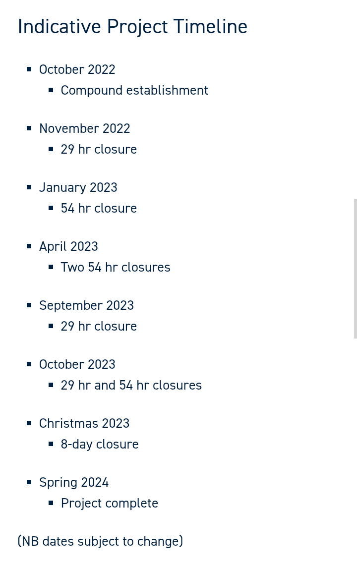 FundTheNINE's tweet photo. For those that are not aware, here are the work details and time frames.

The works are extending the length of platform 3.

Note how the #Knockmore line is highlighted, could this be a sign of things to come? 👀 https://t.co/AZxJTkqaPs