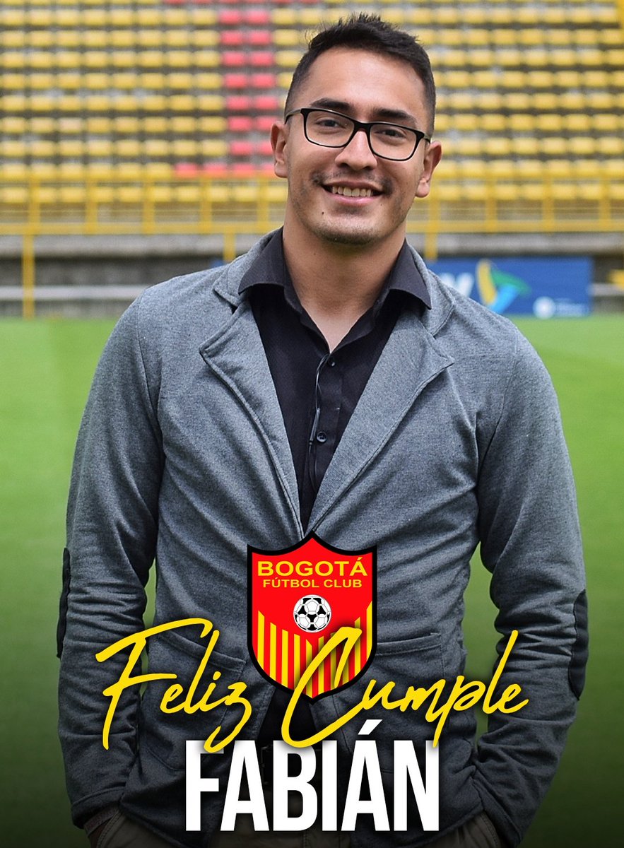 BogotaFC's tweet photo. ¡FELIZ CUMPLEAÑOS FABIÁN! 🥳👏🏼
Saludamos a Fabián Moreno @Fabimoreno_19, jefe de prensa, en su cumpleaños.
Que sea un año de muchos éxitos a nivel personal y profesional. 💛❤️ https://t.co/QIxBGRhzMB