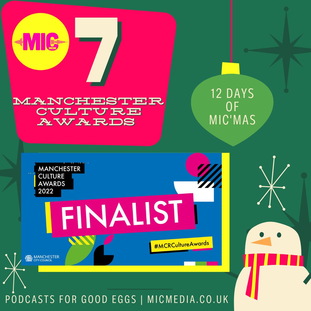 MicMediauk's tweet photo. 7️⃣ #MICmas 'Manchester Culture Awards'
We were chuffed to fly the flag for podcasting at this year's Manchester Culture Awards
We didn't win on the night, but it's just so amazing to be recognised
Espes in the city where MIC was born 😊
A big well done to all the winners🤜🤛 https://t.co/0kWbajAAhe