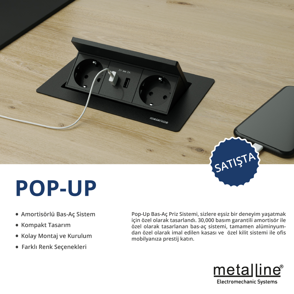 Metallinecomtr's tweet photo. Pop-Up Modelimiz Şimdi Satışta! Hemen Keşfet!

Pop-Up Bas-Aç Priz Sistemi, sizlere eşsiz bir deneyim yaşatmak için özel olarak tasarlandı. 

Hemen Keşfet
https://t.co/1bEKNyDWWg https://t.co/qnYi54nXG4