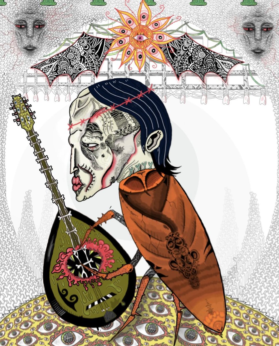 Noire Thorne (IG: @bird_mandibles) is a surreal horror artist from Michigan. They love everything weird, morbid, and trippy, and try to combine those elements in their work. They placed in the top 150 of #HighArt 2022 with the piece "Doin’ The Cockroach".