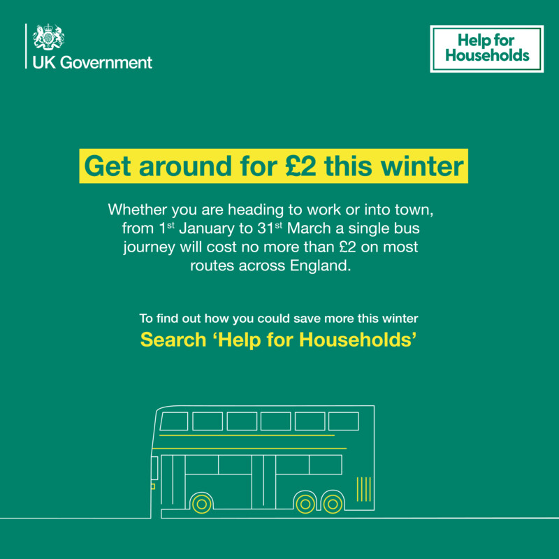 Travel by bus this winter for just £2 - from 1st January to 31st March a single bus journey will cost no more than £2. Find out more at arrivabus.co.uk/two-pound #GetAroundforTwoPound
