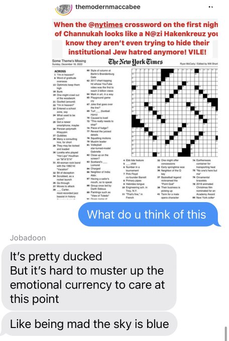 My family&rsquo;s statement on the Nazi crossword puzzle https://t.co/orqzXRgwCt<a href="/tag/slay"class="tags"><span>#slay</span></a>