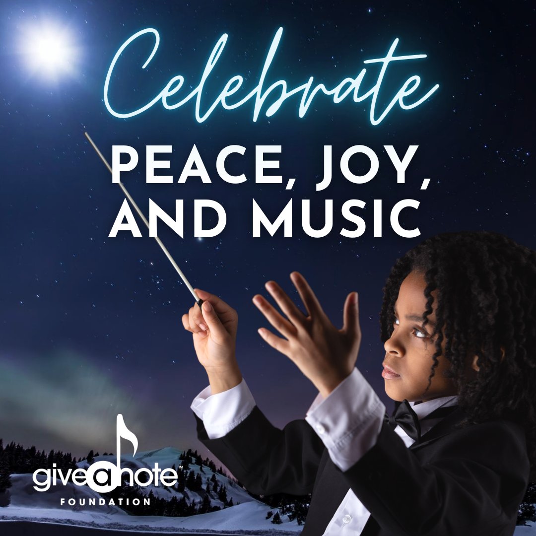 GiveANote's tweet photo. Happy Holidays! πΆ
#giveanote #musicmatters #musiceducation #peace #joy #music https://t.co/Hj55V8AMGO