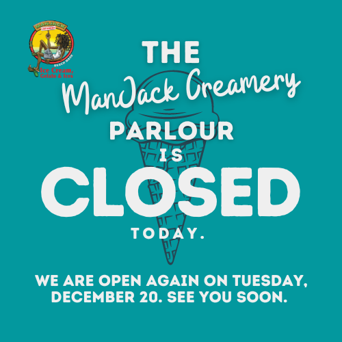 ManJackCreamery's tweet photo. We are OPEN tomorrow and looking forward to serving you. https://t.co/cprYGkBQsk