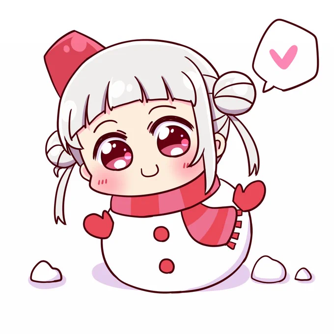 まんまる雪だるま 