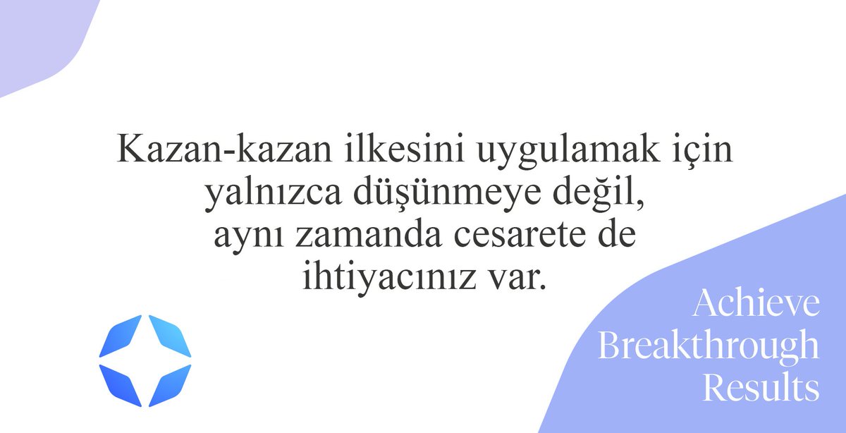 En son gerçekleştirdiğiniz ‘Kazan – Kazan’ zaferinizi bizlerle paylaşın! Deneyimlerinizi merak ediyoruz… #pazartesimotivasyonu #FranklinCoveyTürkiye