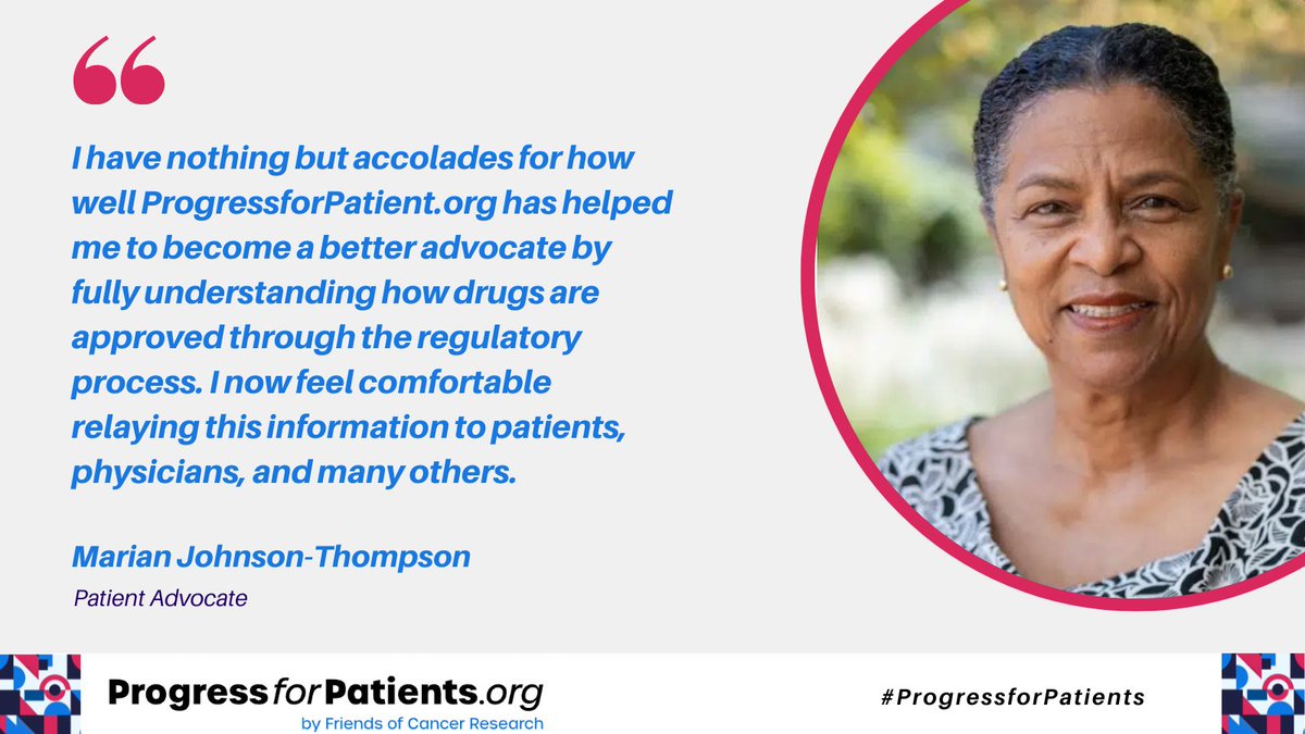 CancerResrch's tweet photo. Thank you to our incredible https://t.co/tAVdPnYWUm #pfpgrads like Marian. We bring together patients to learn how to incorporate the #patient voice into research and drug development. Join Marian and become a #pfpgrad. https://t.co/m2EMHWOmms
#progressforpatients https://t.co/owBJueF5Og