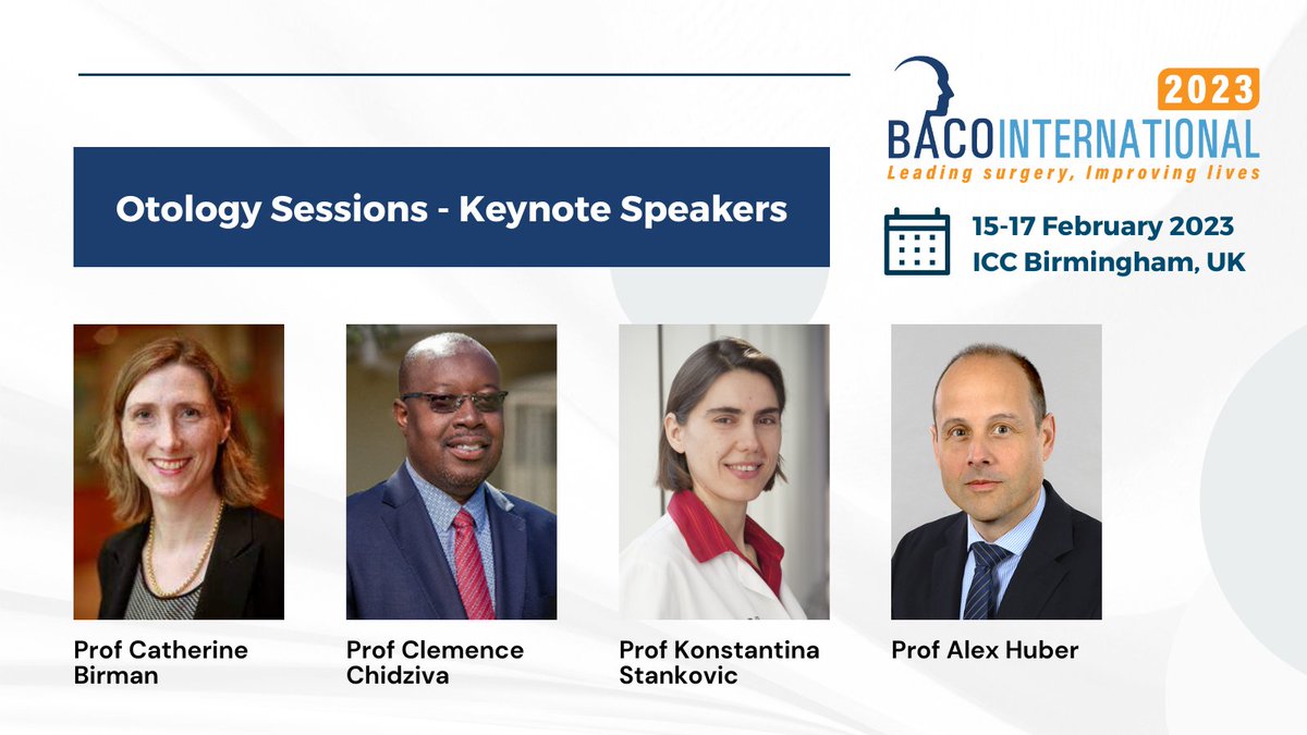 Otologists, join us for an educational opportunity unlike any other at #BACOInternational2023 - where you can hear from a fantastic line-up of international experts over the course of three days during our dedicated #otology sessions!

Find out more 👇
buff.ly/3T6FqgU