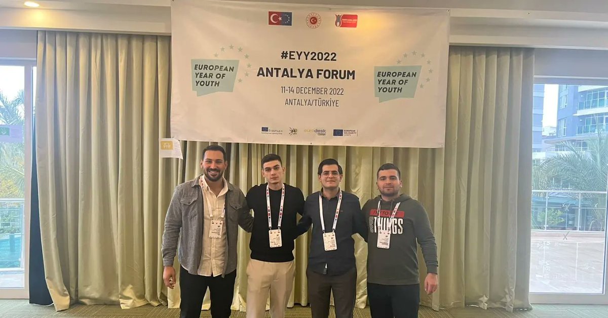 intwop's tweet photo. AVRUPA GENÇLİK YILI "EYY2022 ANTALYA FORUM" ANTALYA'DA DÜZENLENDİ

Türkiye Ulusal Ajansı tarafından düzenlenen Avrupa Gençlik Yılı Forumu 11 -14 Aralık 2022 tarihlerinde Antalya'da gerçekleştirildi. Uluslararası Çalıştay Platformu olarak katılım sağladı. https://t.co/pdjh3VQk6J