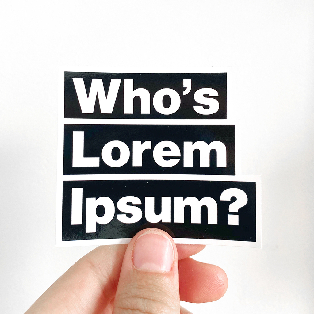 Our most popular sticker gift this Christmas. Still makes us laugh at it’s origins of Lucy’s mum asking “Who’s Lauren Ipsum?” 🤣​​​​​​​​
​​​​​​​​
 #TwoGirlsCo #WhosLoremIpsum #GiftsForDesigners #Design #Sticker #Vinyl #Placeholder #Text #Typography #L… instagr.am/p/CmWg8hqgsZq/