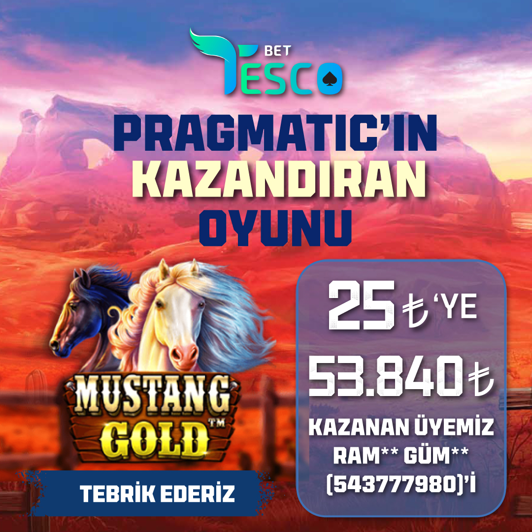 Pragmatic Play'in Sevilen Oyunu Mustang Gold'da 25₺ Spin İle 53.840₺ Kazanan Üyemizi Tebrik Ediyoruz 😍

Hadi Sende Tescobet'in Kazandıran Dünyasına Katıl
👉 heylink.me/tescobet