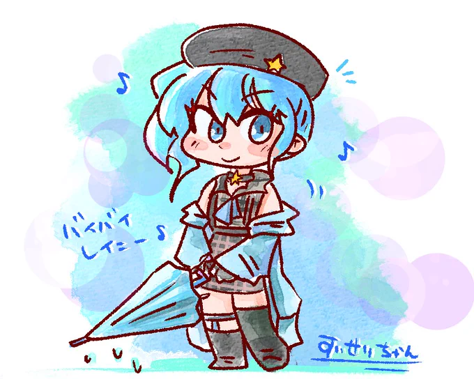 ときには違うジャンルの落書きすいせいちゃん 