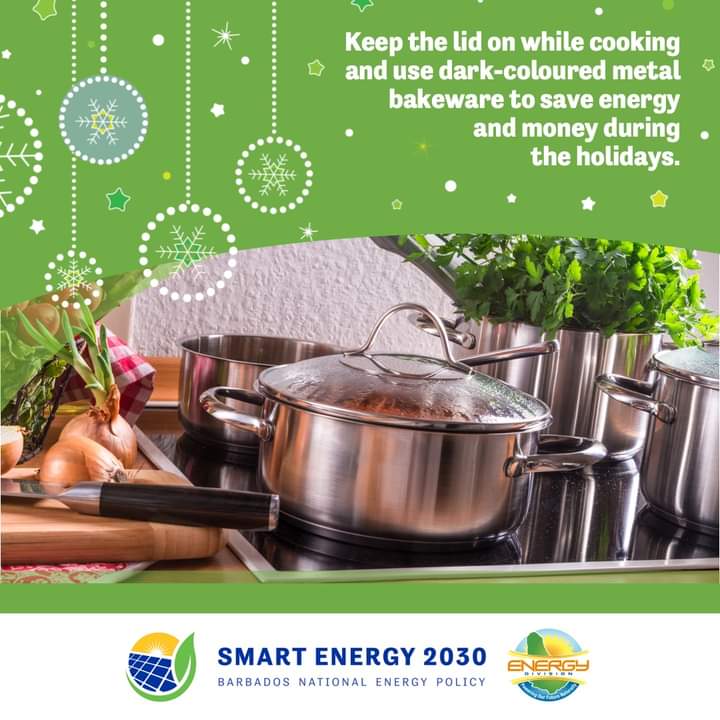 This is the season 🎄 for delicious cooking 😋😋 and a good #EnergyChampion can cook the best meals while adopting #EnergyEfficient cooking habits. #SmartEnergy2030 #BarbadosNationalEnergyPolicy #SmartCooking