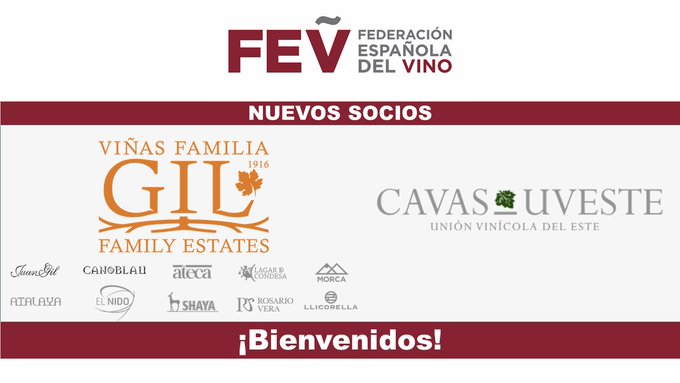 FEV_Vino's tweet photo. Además, dimos la bienvenida a dos nuevos socios directos, Viñas Familia Gil y @UveRequena, que se suman al proyecto colectivo que representa la @FEV_Vino a través de más de 850 bodegas de toda España  #ResumenFEV2022 https://t.co/YjRjX0nruf
