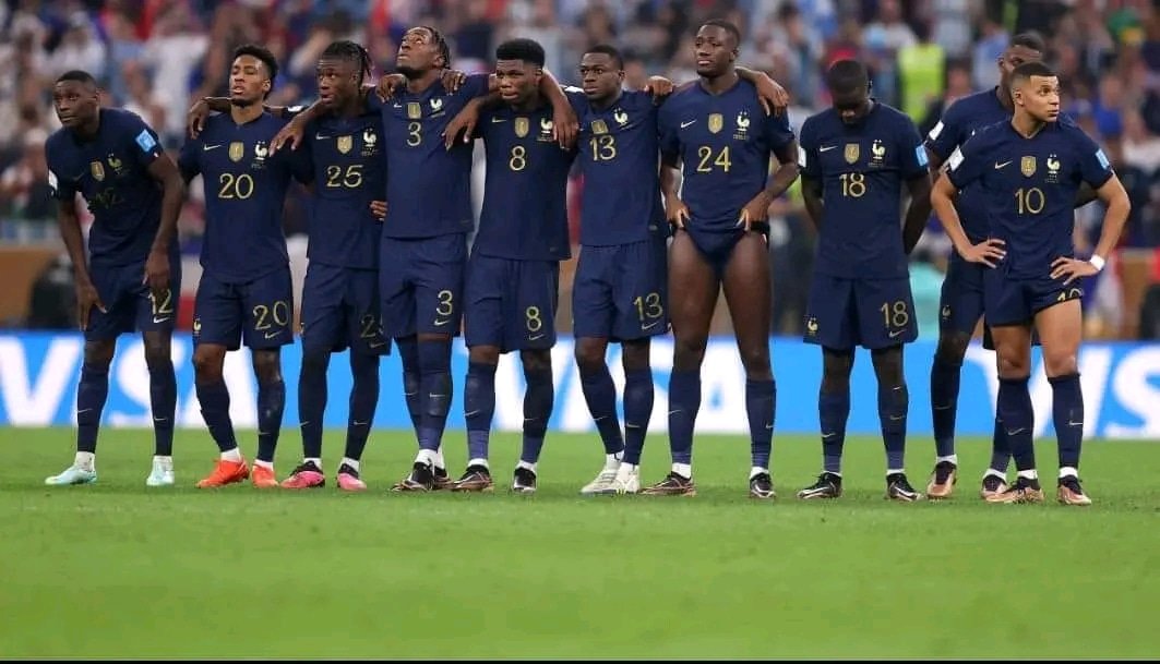 When the match became more difficult for the French, the team turned more black.

Fifa World Cup 2022 Finals