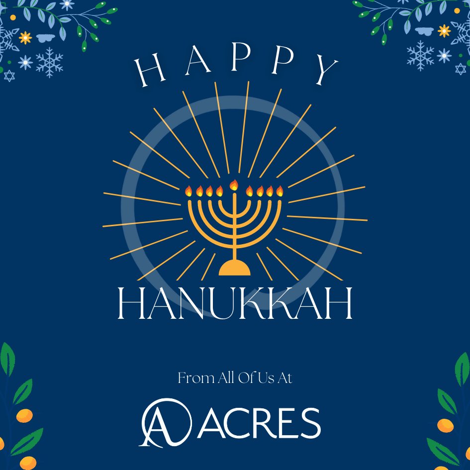 ACRESCapital's tweet photo. We send our warmest wishes for a happy and peaceful Hanukkah! https://t.co/kLBjNbuSGW
