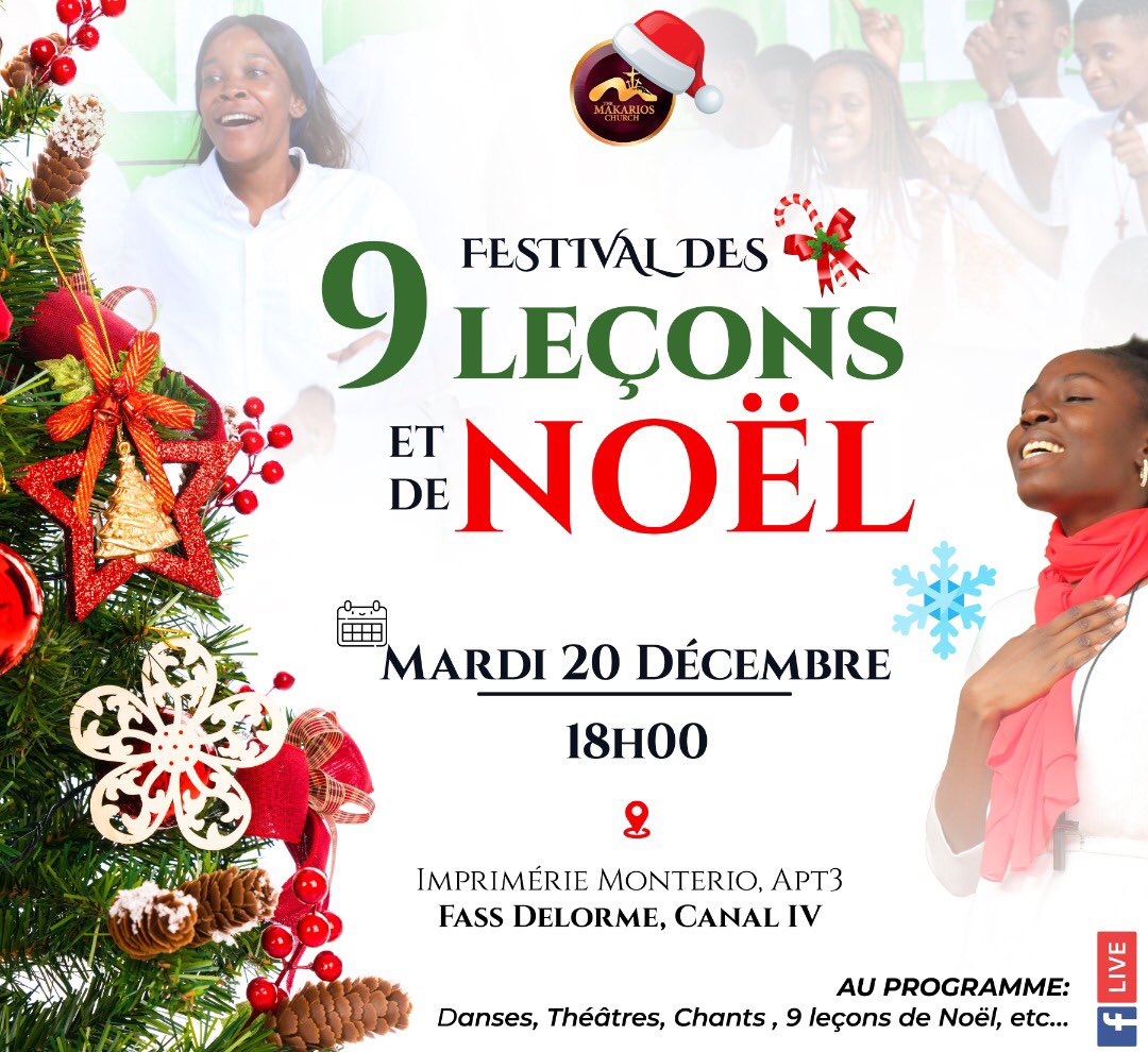 pmc_sn's tweet photo. Rendez vous ce mardi à partir de 18h00 au niveau de fass canal 4 pour notre festival des 9 leçons et de Noël 🔥 
#mkcsn 
#mkc_dakar https://t.co/ibIiJfaexk
