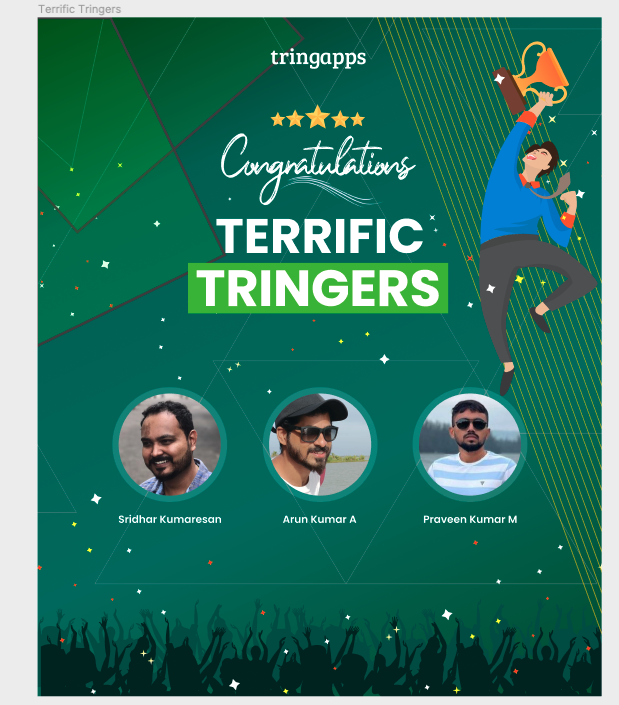 tring_apps's tweet photo. Here are the winners of our #terrific_tringers reward program.
Congratulations guys for being terrific tringers! We are proud of you!
#tringapps #tring #terrific_tringers https://t.co/AQNjybeTST
