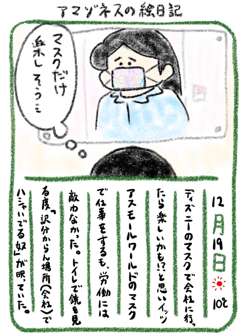 【絵日記】楽しい場所で着けてより楽しくなるアイテムなのかも 