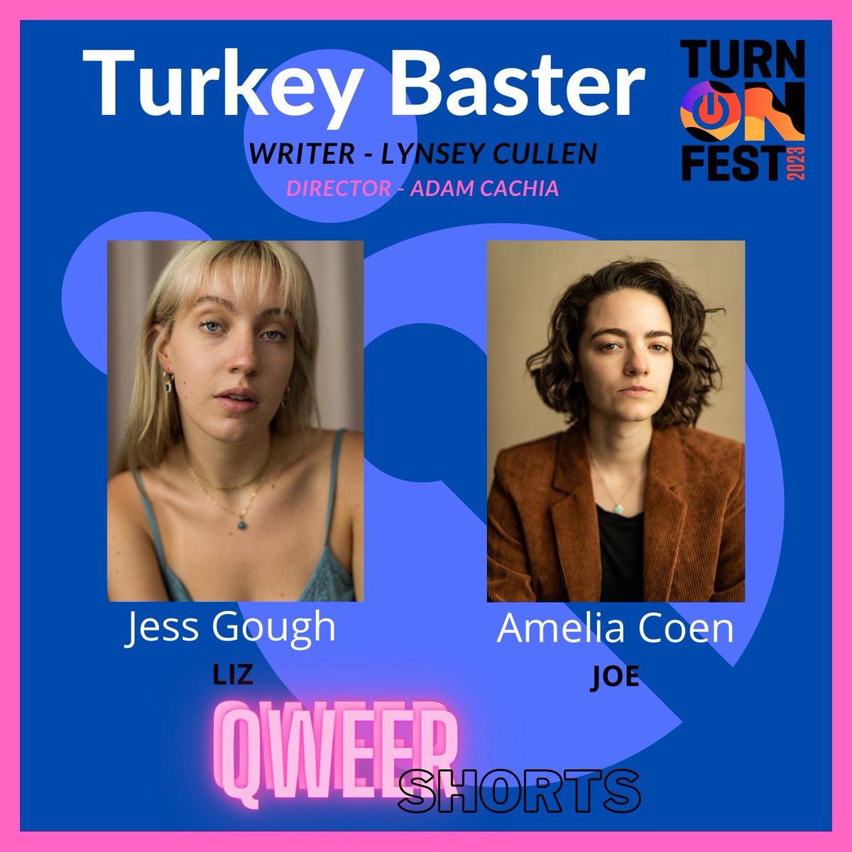 qweerdog's tweet photo. Our first #QWEERSHORTS announcement is...
Turkey Baster by Lynsey Cullen (@cullen_lynsey)
with Jess Gough (@gurfeh_) & Amelia Coen (@AmeliaRCoen)
directed by Adam Cachia of @_Peripeteia
๐ณ๏ธโโง๏ธ๐ณ๏ธโ๐
Catch them @hopemilltheatre's TurnOnFest - Jan 18th.
(Ticket link at top of this thread) https://t.co/BYrKnOcu8W