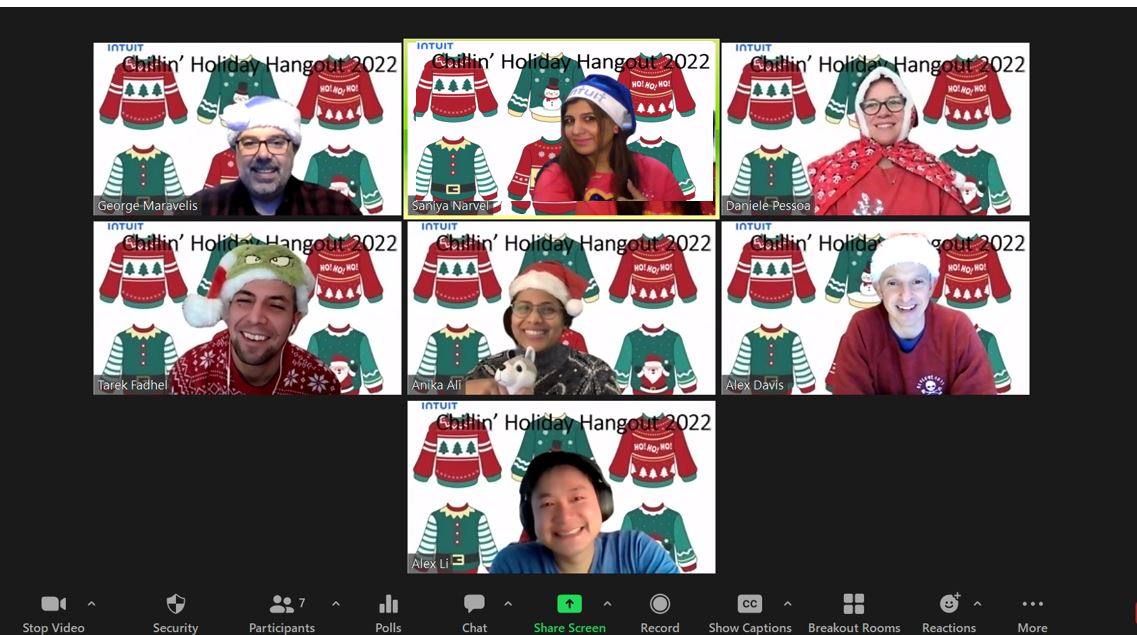 Chillin' Holiday Hangout with my International UK team. Happy holidays. See you 2023!!! @intuiit <a href="/intuitcanada/">Intuit Canada 🇨🇦</a>