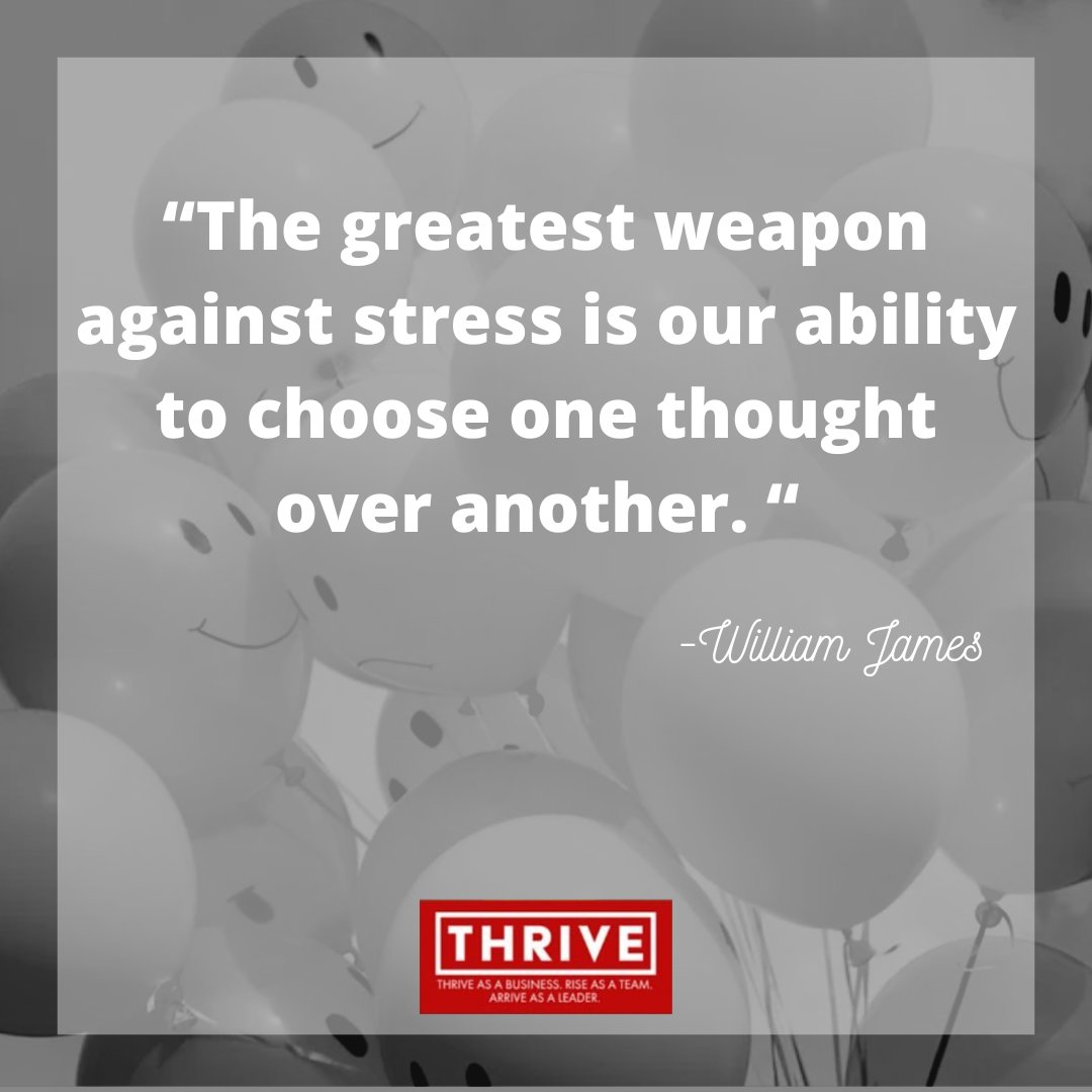 How you react to your stress will determine how much you let it impact you. 

#mondaymusings #WilliamJames
